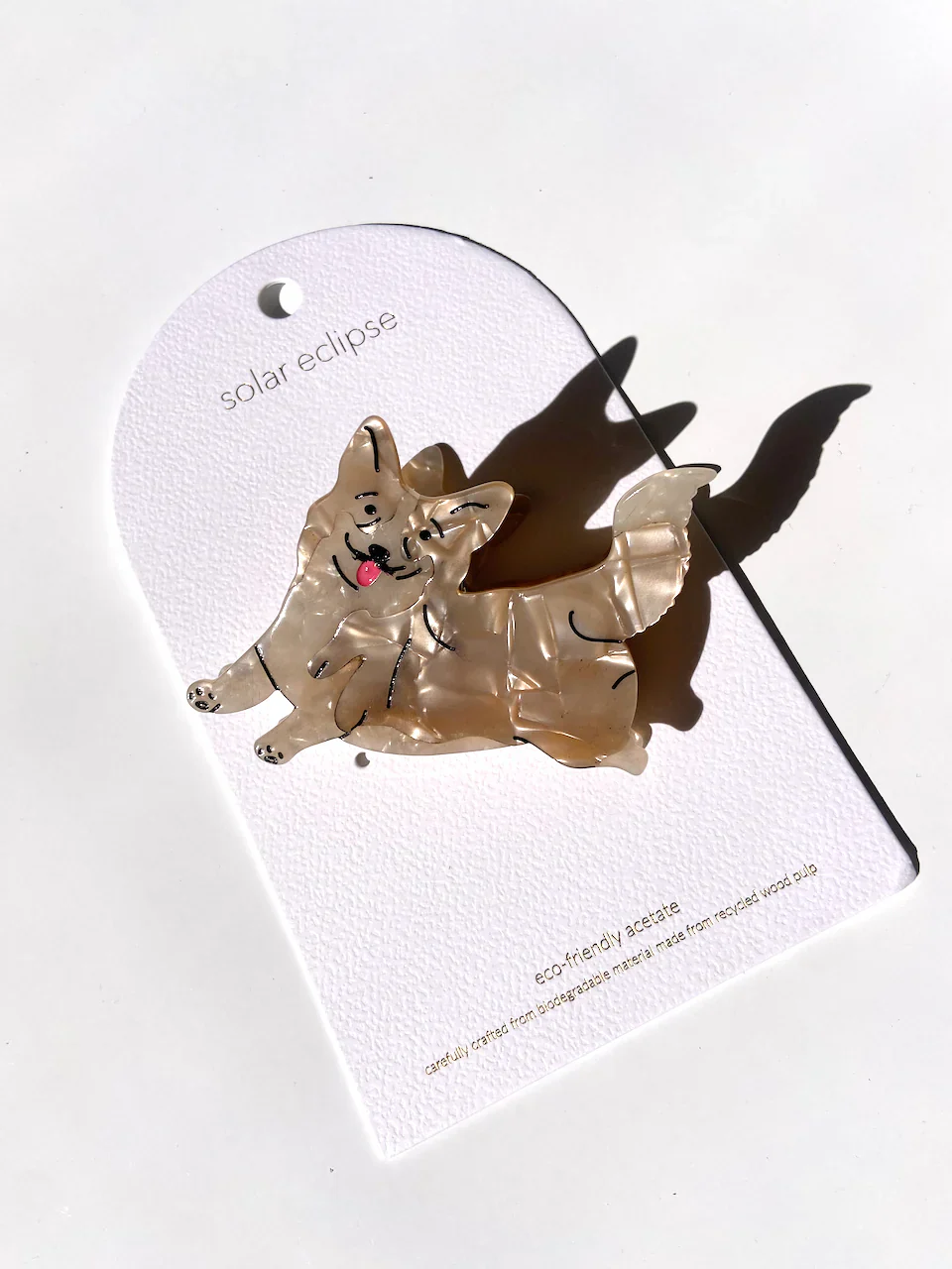 Hand Painted Corgi Hair Clip - Image 3