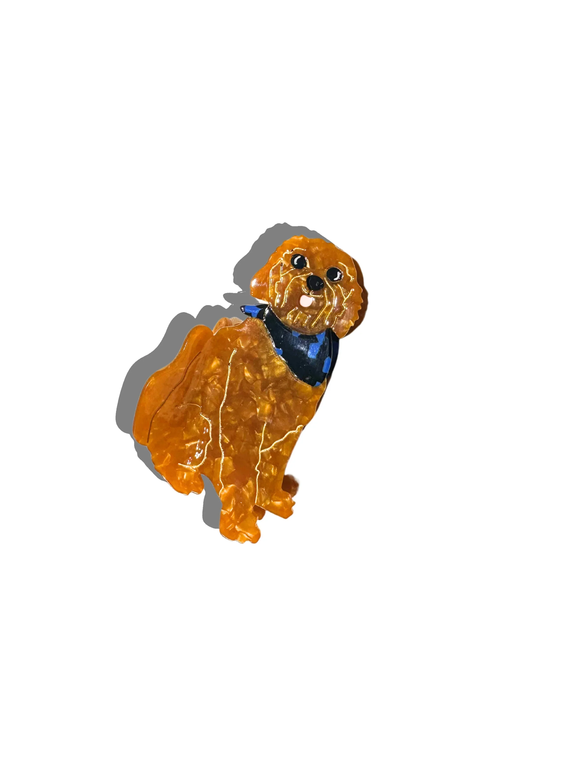 Hand Painted Goldendoodle Hair Clip - Image 3