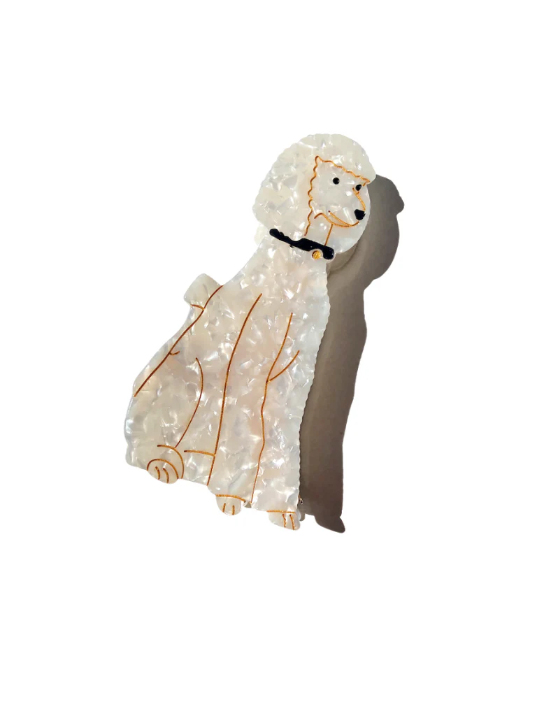 Hand Painted Poodle Hair Clip - Image 6