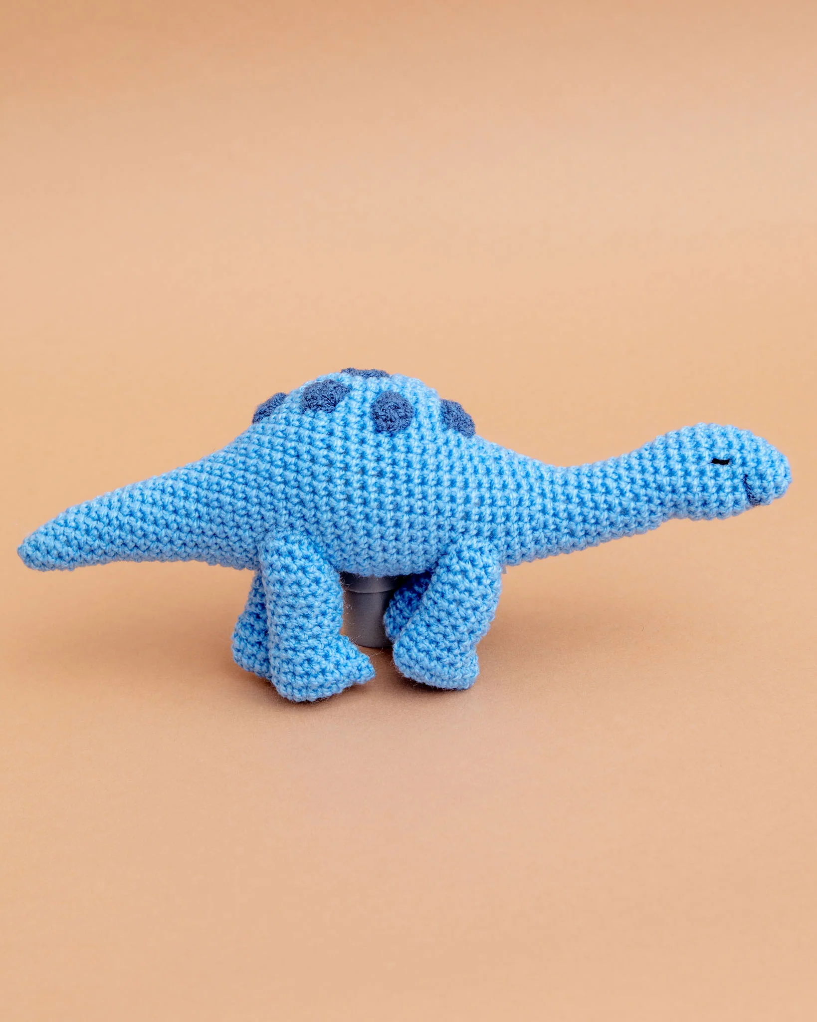 Hand-Knit Brontosaurus Squeaky Dog Toy - Image 2