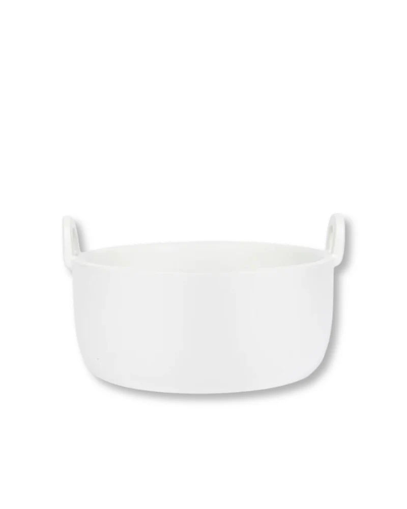 Handle It Ceramic Dog Bowl in White (FINAL SALE) - Image 3