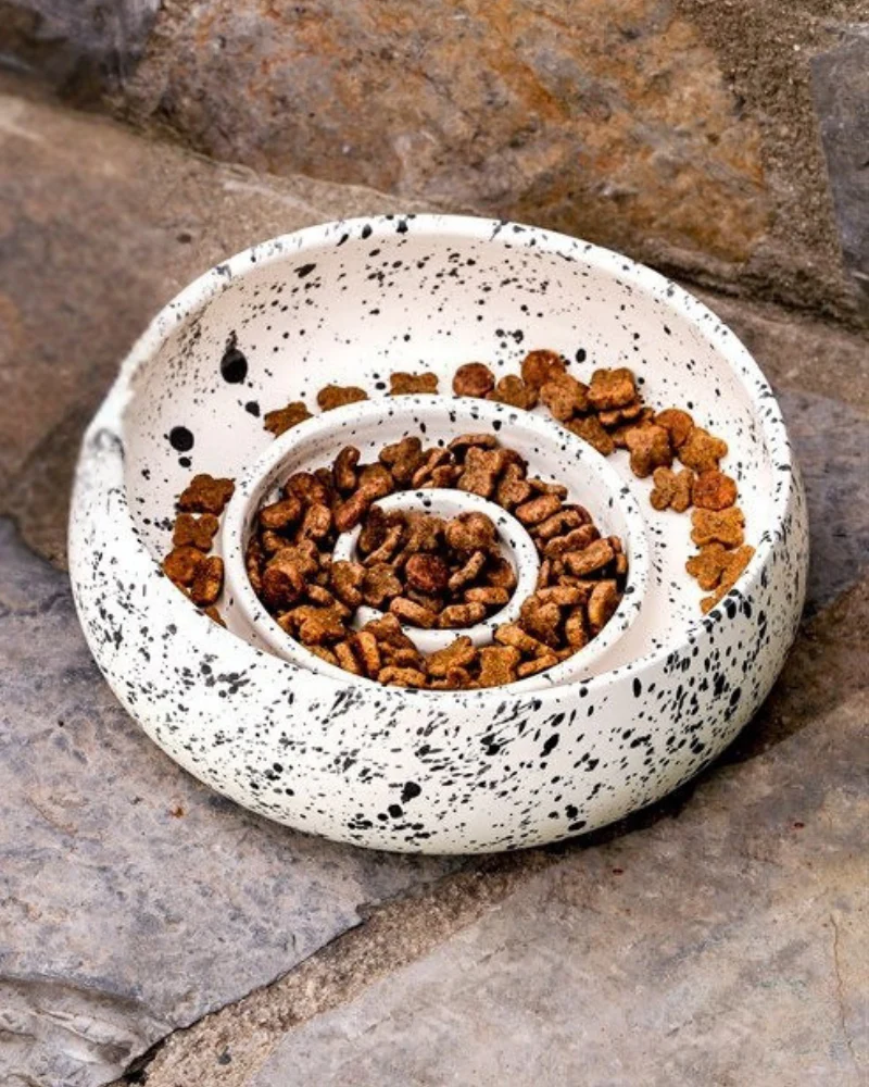 Handmade Ceramic Slow Feeder Pet Bowl - Image 2