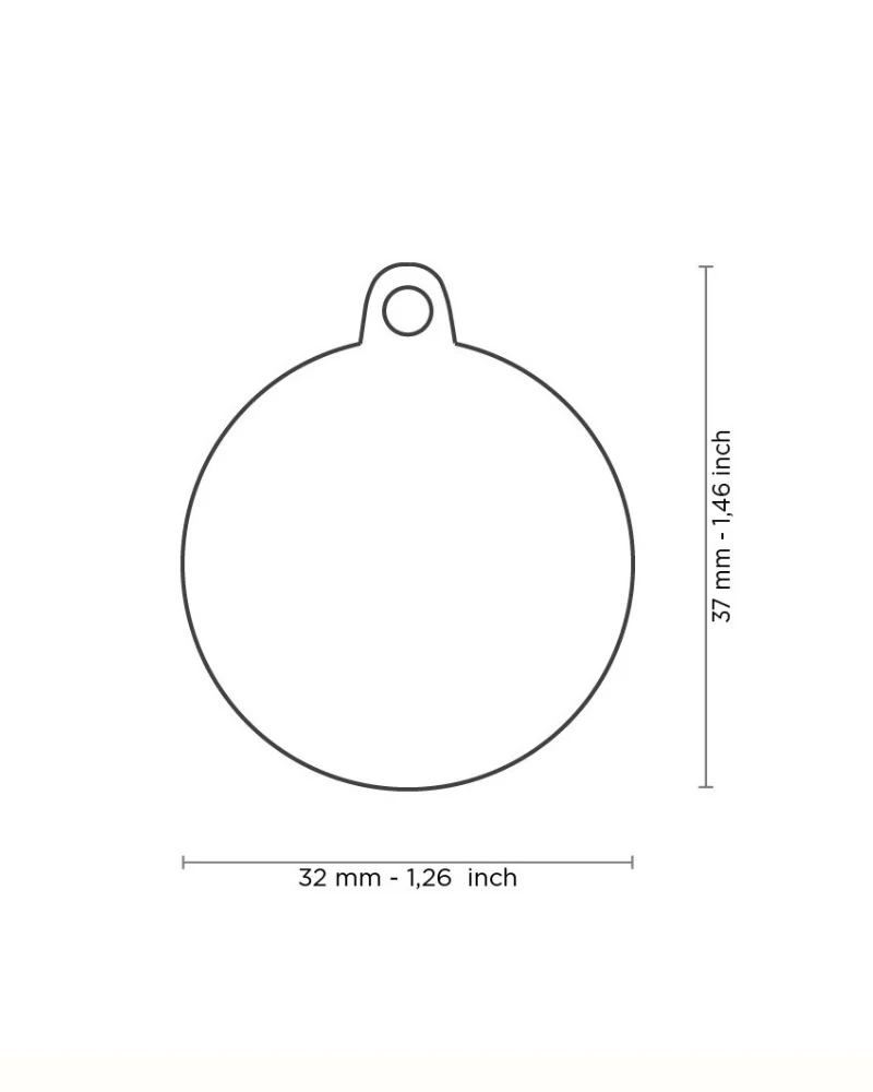 Handmade Circle Tag in Daffodil Yellow Custom Pet ID Tag - Image 2