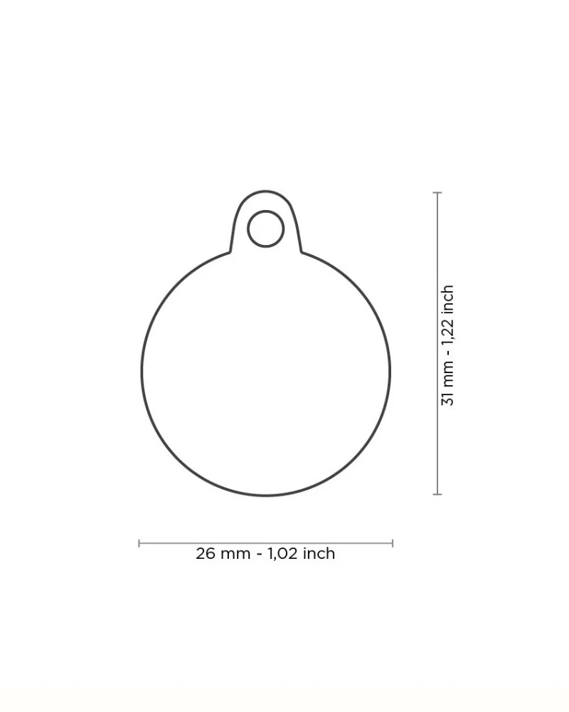 Handmade Circle Tag in Jet Black Custom Pet ID Tag - Image 3