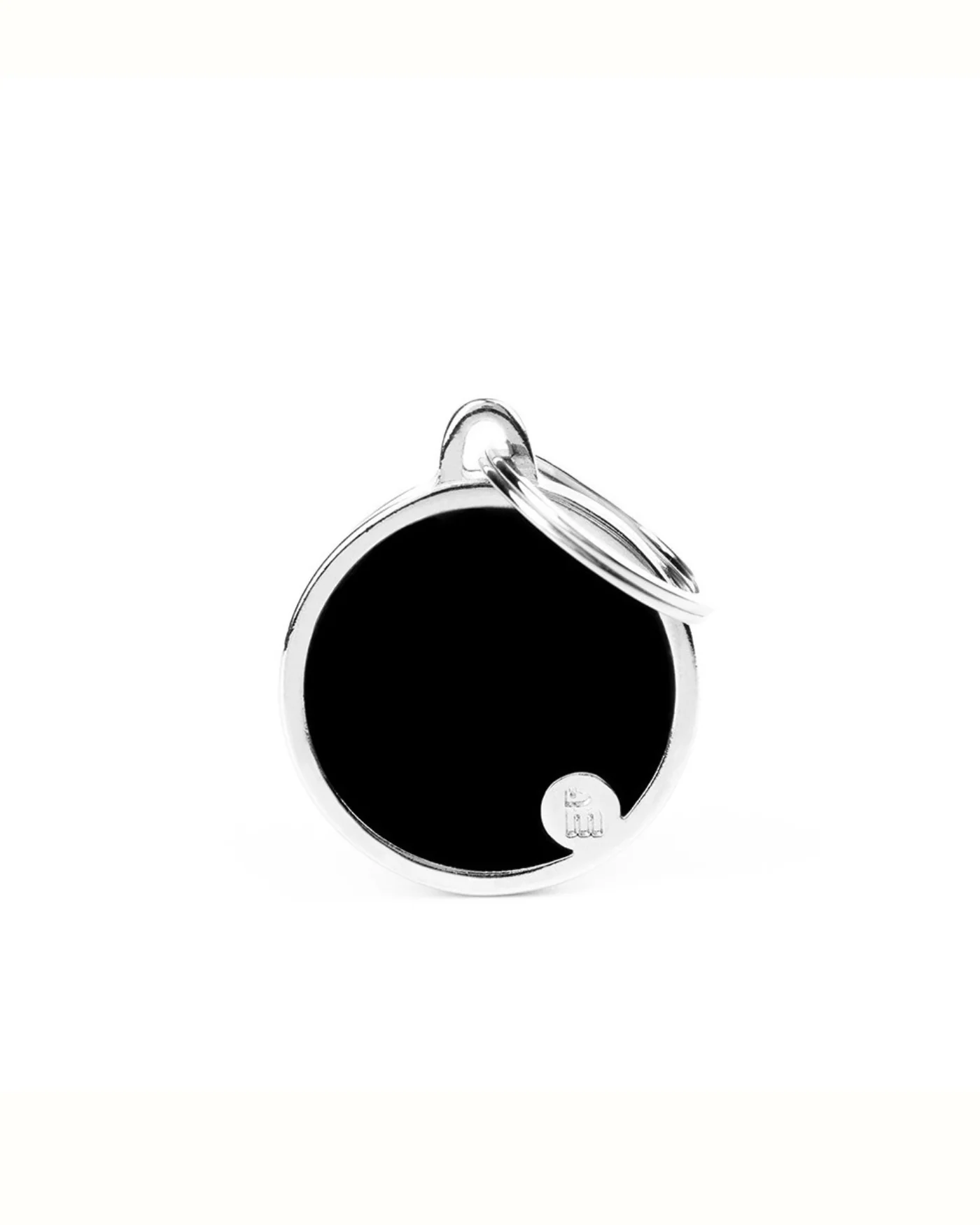 Handmade Circle Tag in Jet Black Custom Pet ID Tag - Image 4