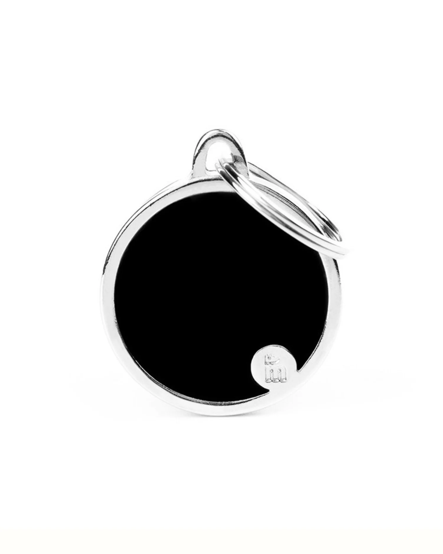 Handmade Circle Tag in Jet Black Custom Pet ID Tag - Image 5