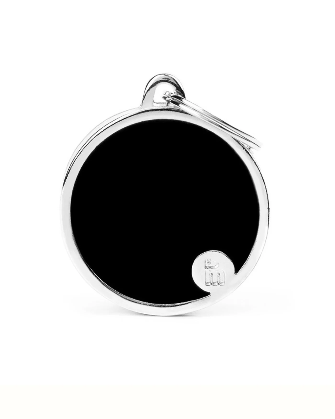 Handmade Circle Tag in Jet Black Custom Pet ID Tag - Image 6