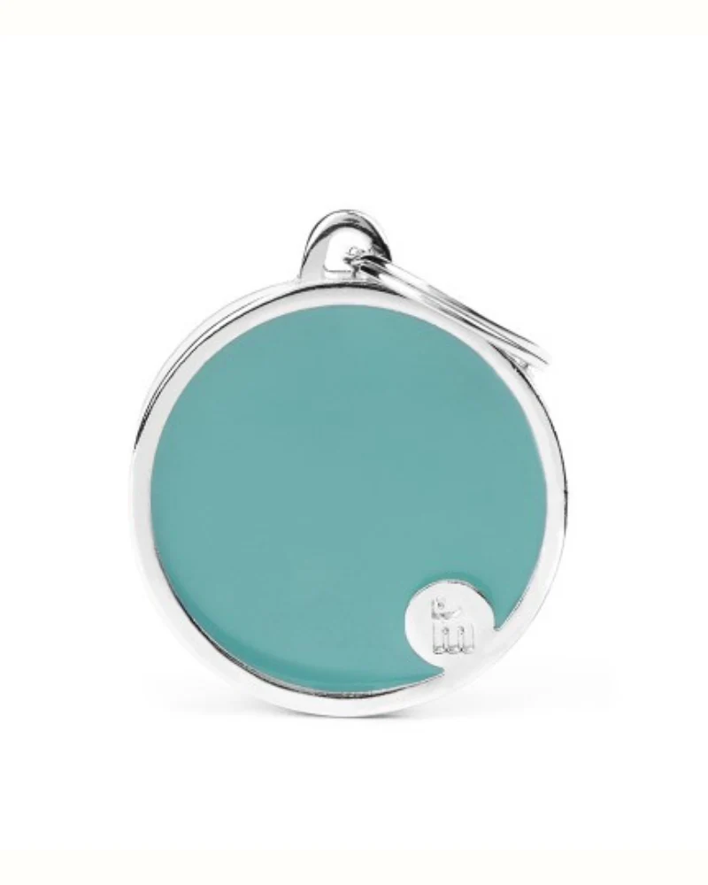 Handmade Circle Tag in Mint Custom Pet ID Tag - Image 5