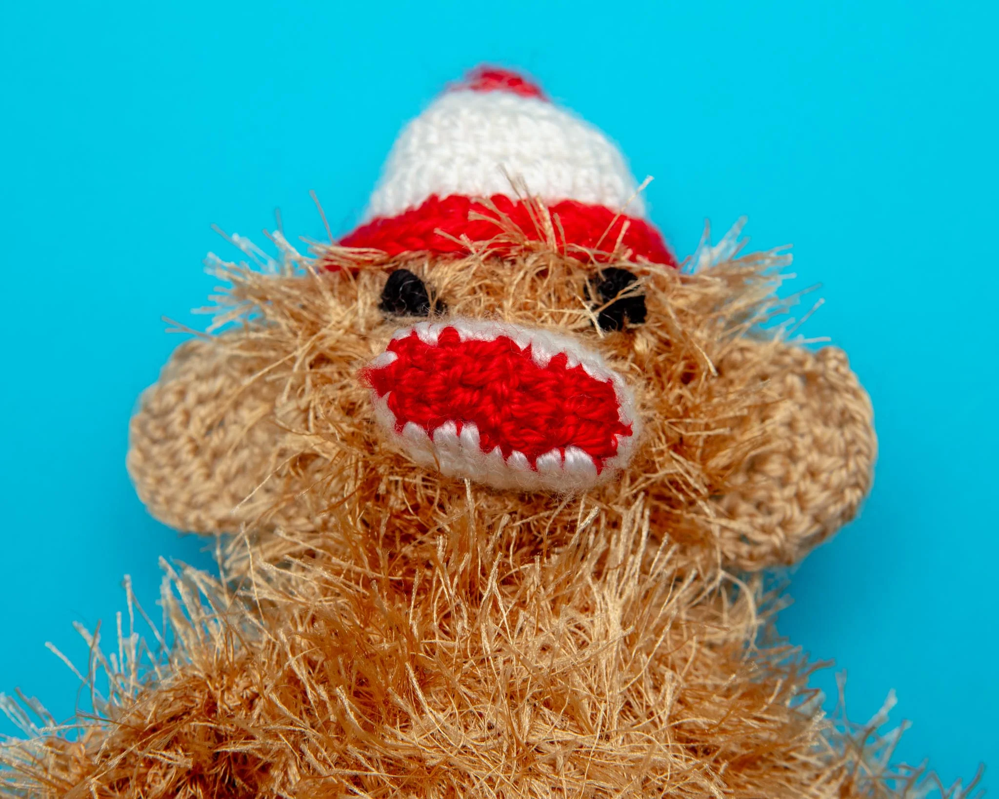 Sock Monkey Squeaky Dog Toy - Image 2