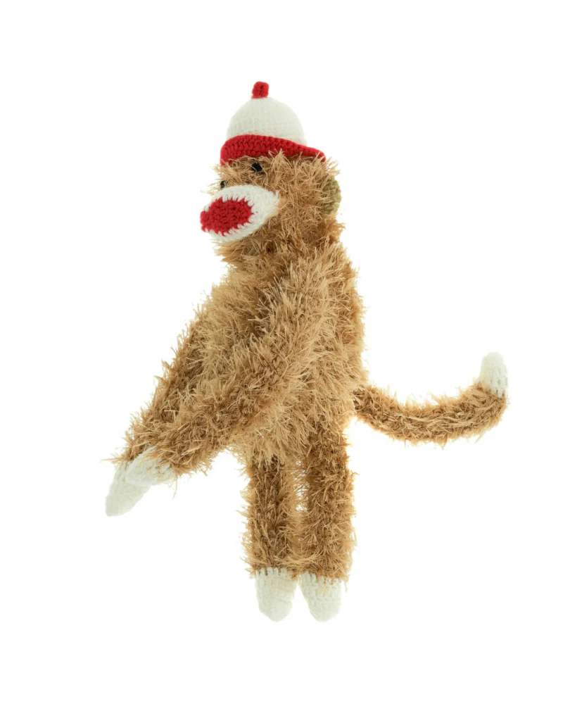 Sock Monkey Squeaky Dog Toy - Image 4