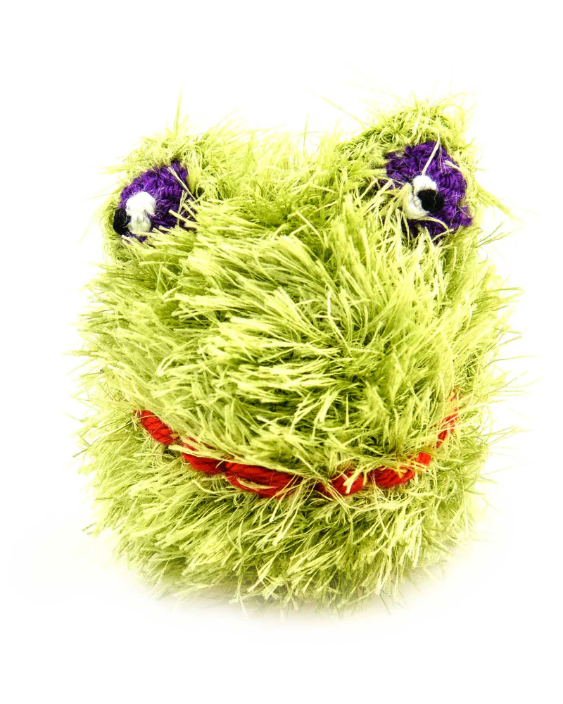 Handmade Frog Ball Squeaky Dog Toy (4") - Image 2