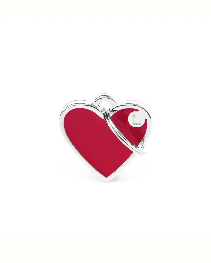 Handmade Heart Tag in Really Red Custom Pet ID Tag - Image 3