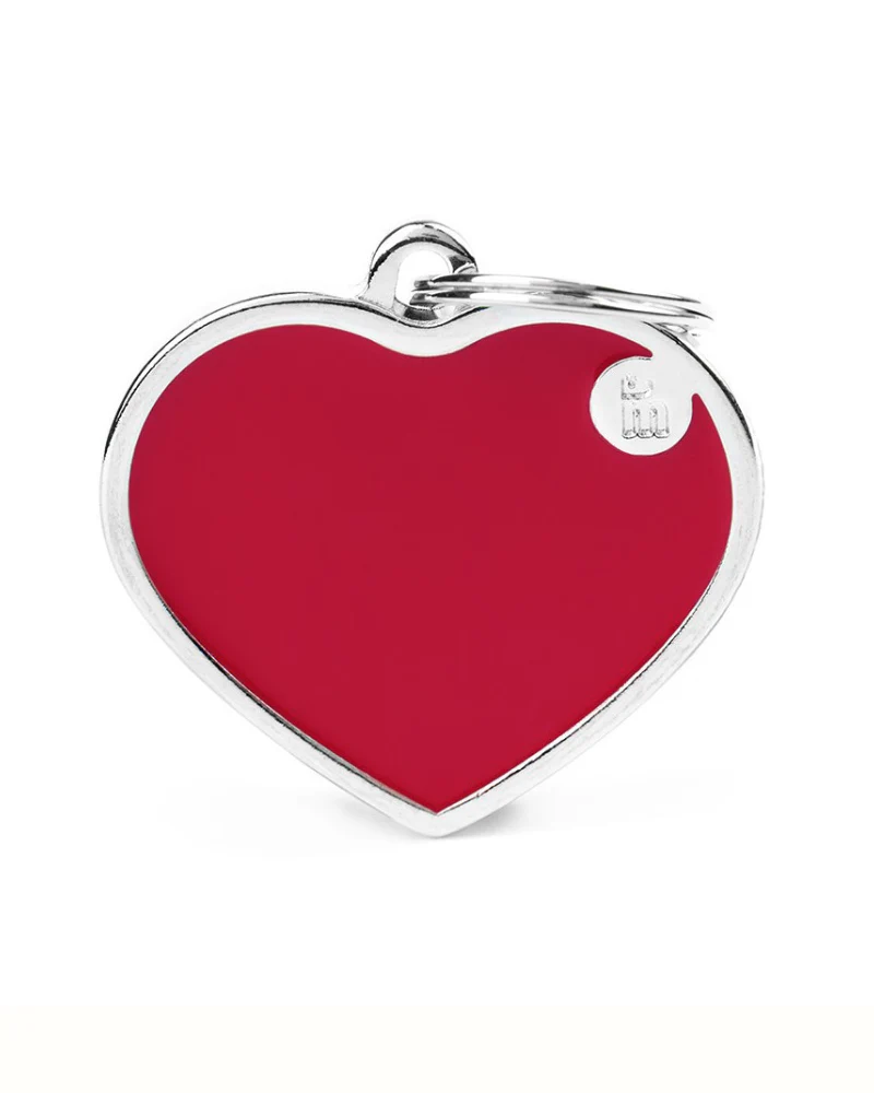 Handmade Heart Tag in Really Red Custom Pet ID Tag - Image 4