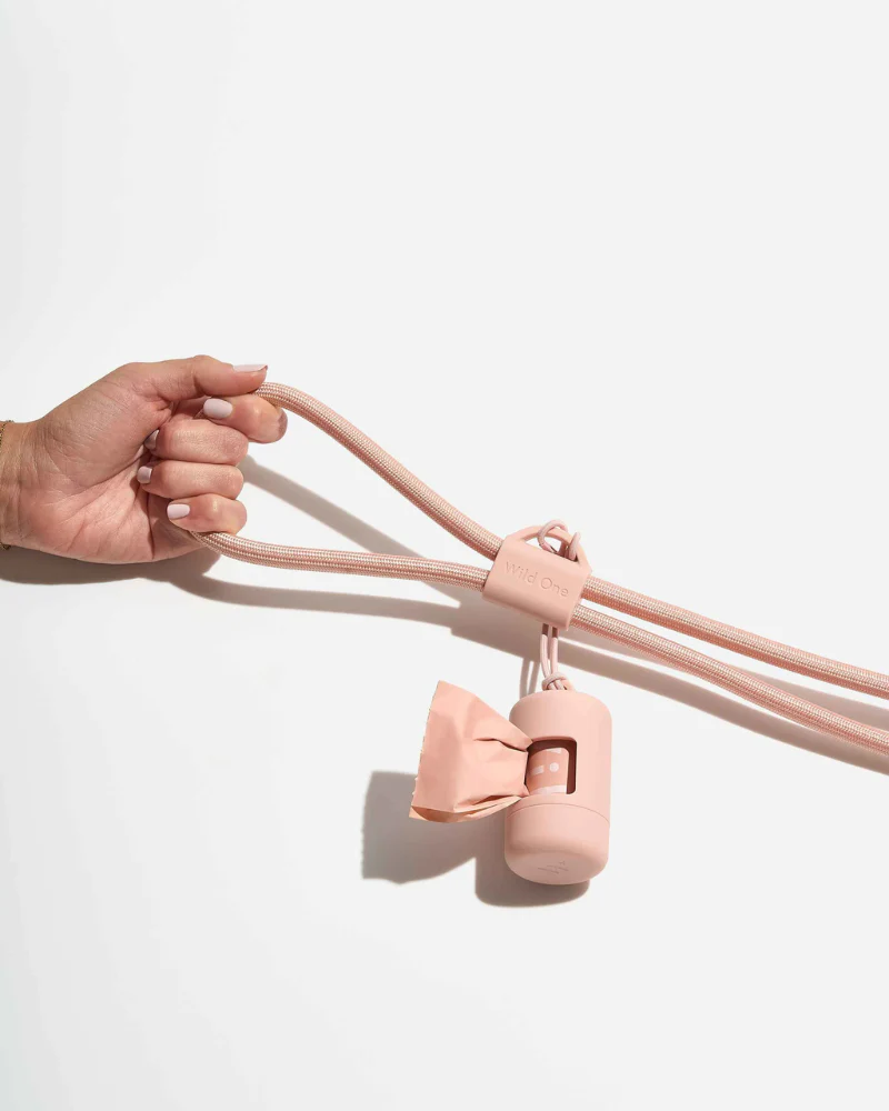 Hands-Free Rope Dog Leash in Blush Pink - Image 3