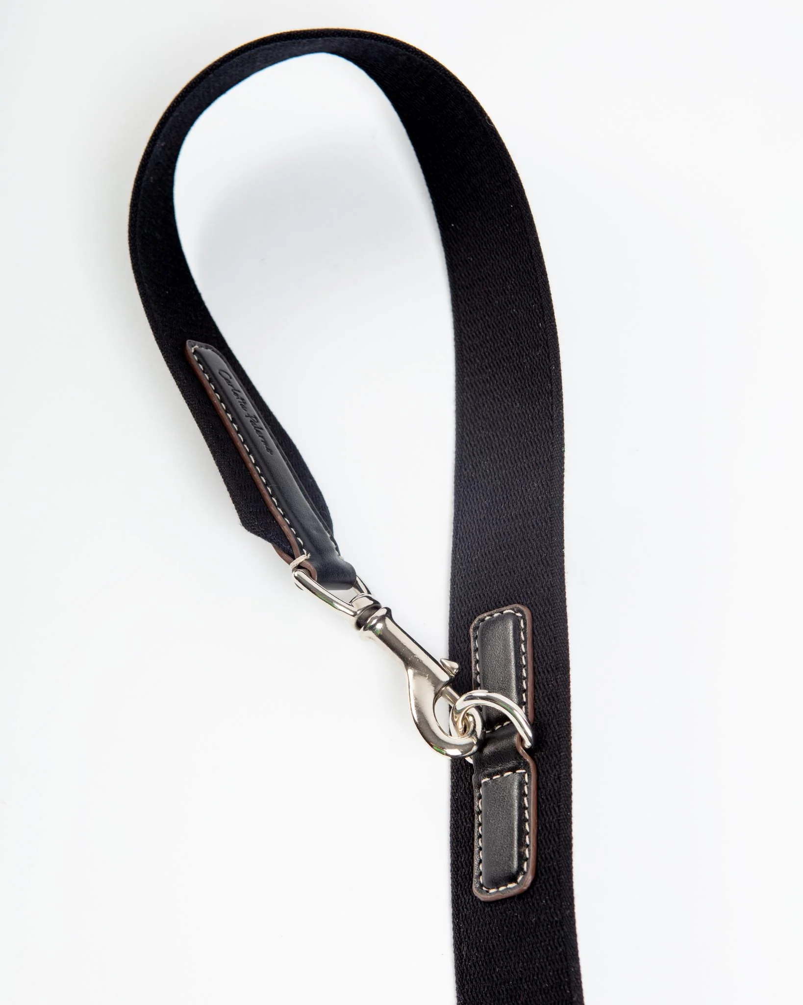 Hands-Free Textile Dog Leash in Black (Made in Italy) - Image 2
