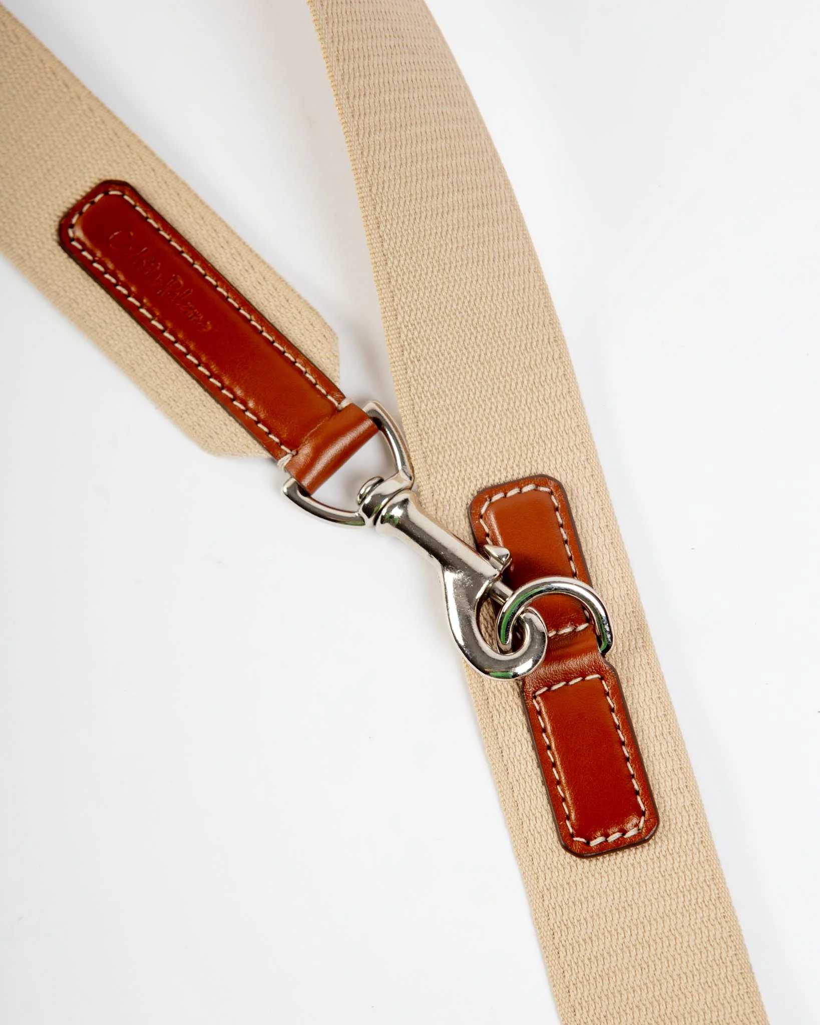 Hands-Free Textile Dog Leash in Tobacco Tan (Made in Italy) - Image 2