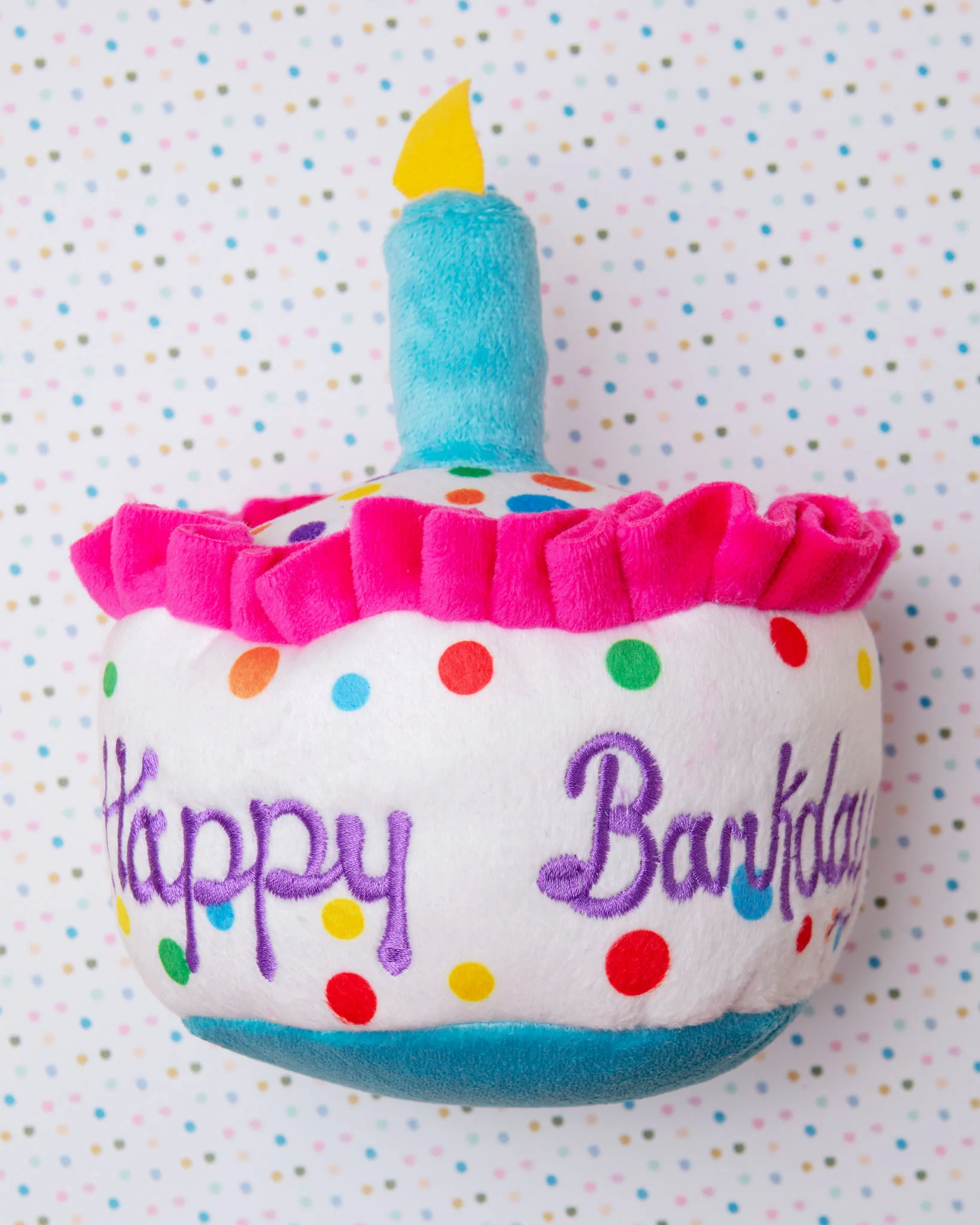 Happy Barkday Plush Squeaky Dog Toy