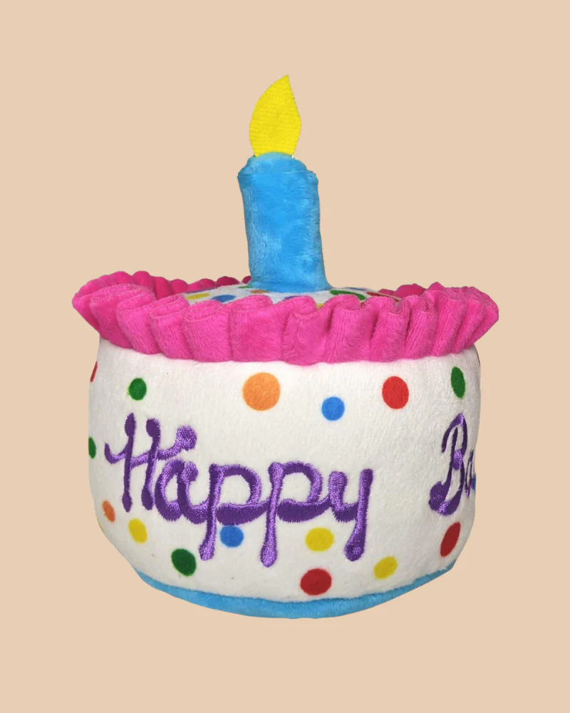 Happy Barkday Plush Squeaky Dog Toy - Image 5