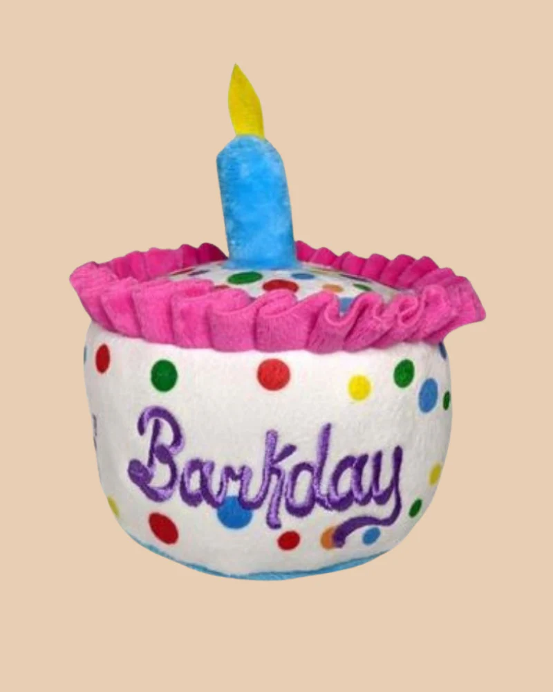 Happy Barkday Plush Squeaky Dog Toy - Image 6