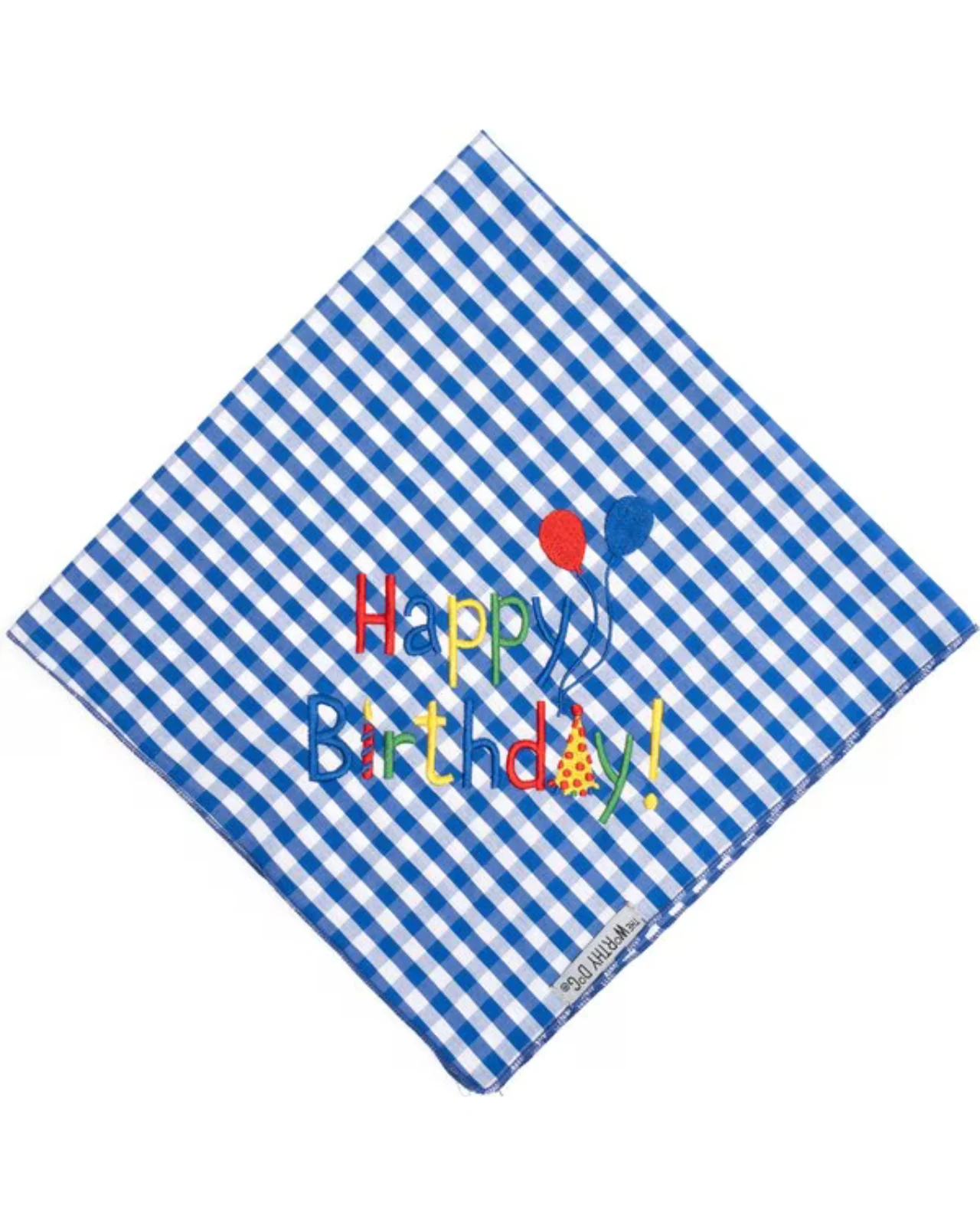 Happy Birthday Gingham Dog Bandana - Image 5