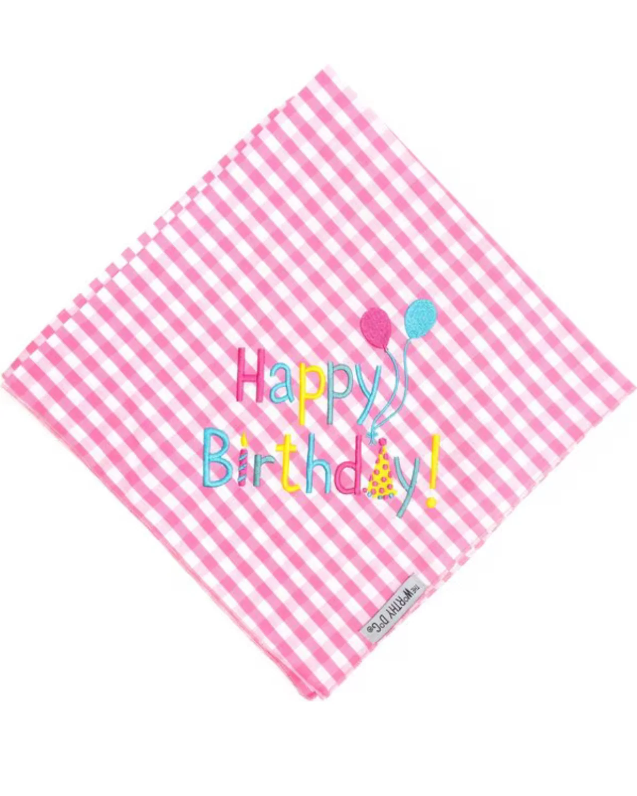 Happy Birthday Gingham Dog Bandana - Image 6
