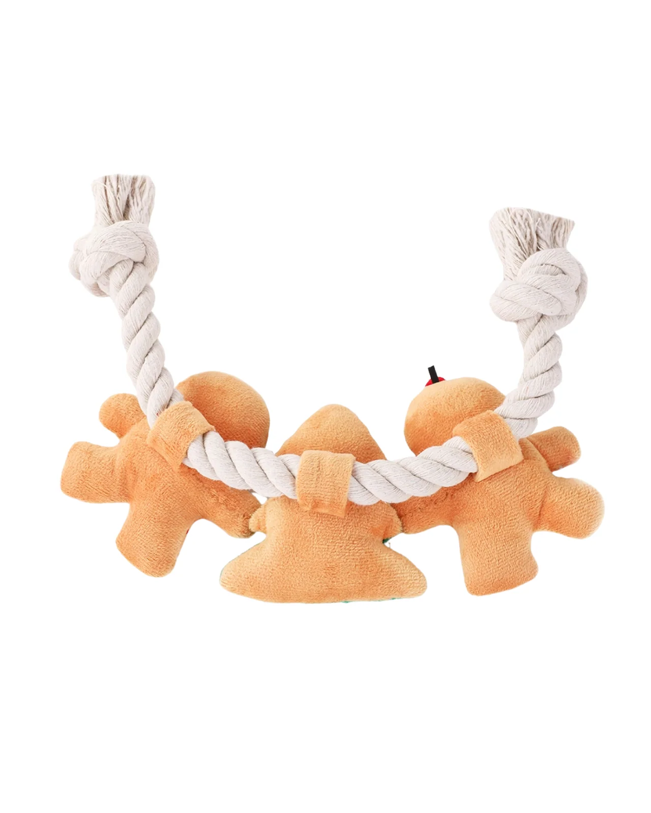 Happy Woofmas Holiday Gingerman Man Squeaky Dog Toy - Image 2