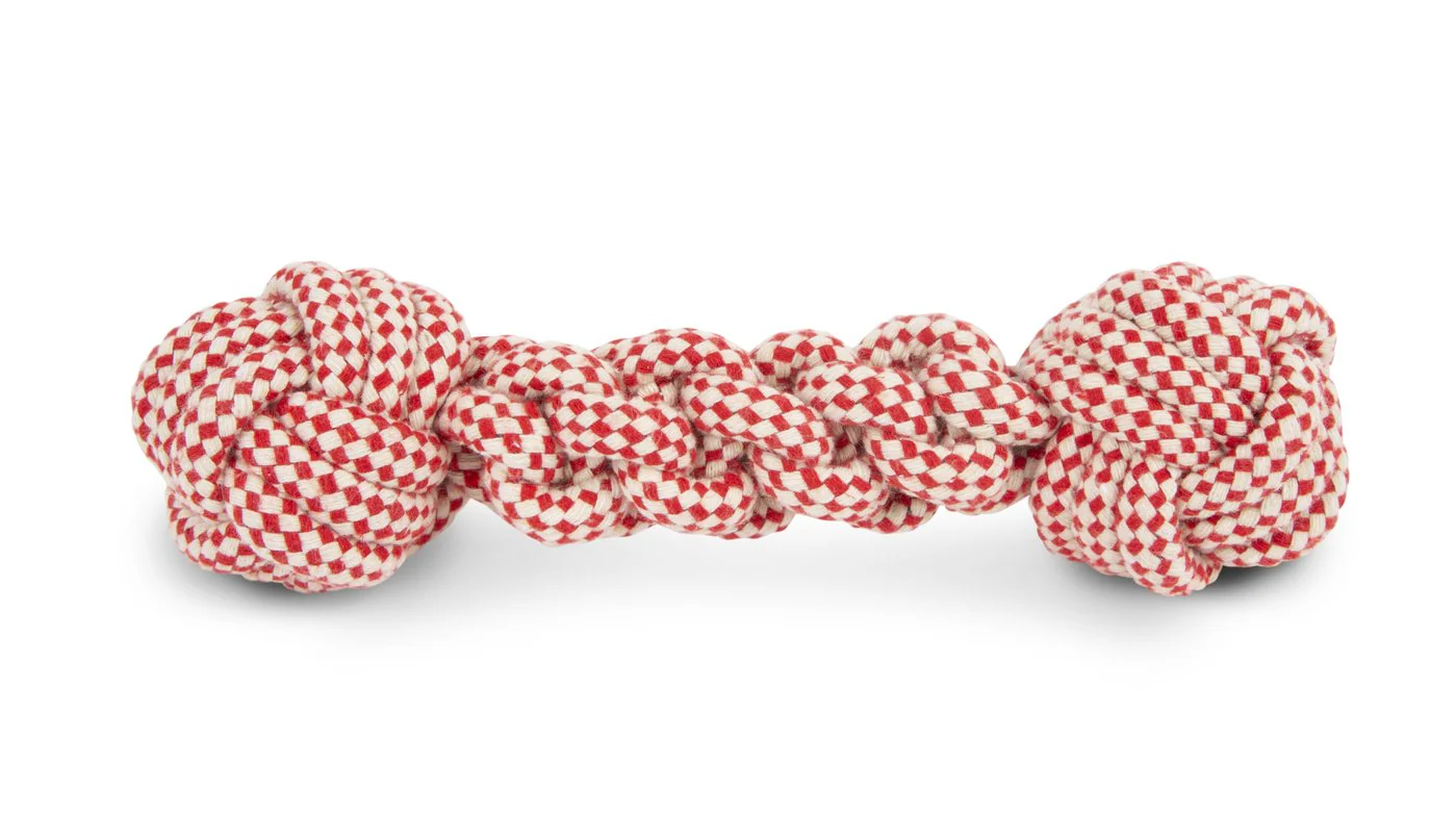 HARRY BARKER | Skipper Rope Toy in Red and White
