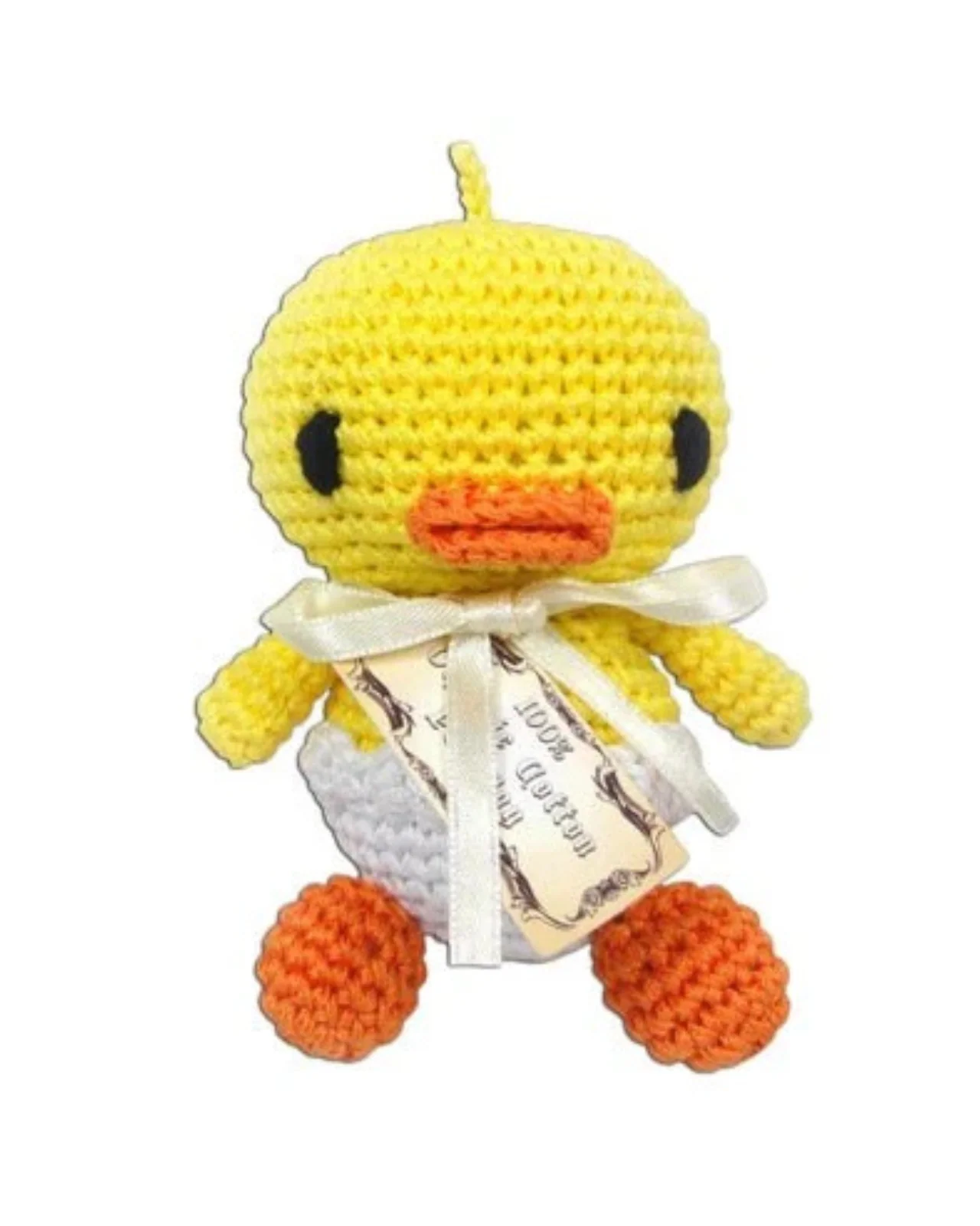 Hatch The Baby Duck Organic Cotton Knit Dog Toy - Image 2