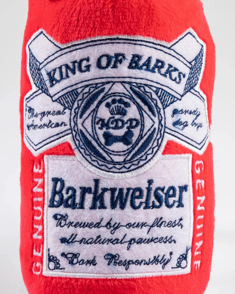 Barkweiser Beer Can Squeaky Plush Dog Toy - Image 3