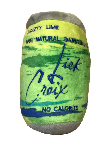 HAUTE DIGGITY DOG | Lick Croix Barkling Water Plush Toy in Lickety Lime