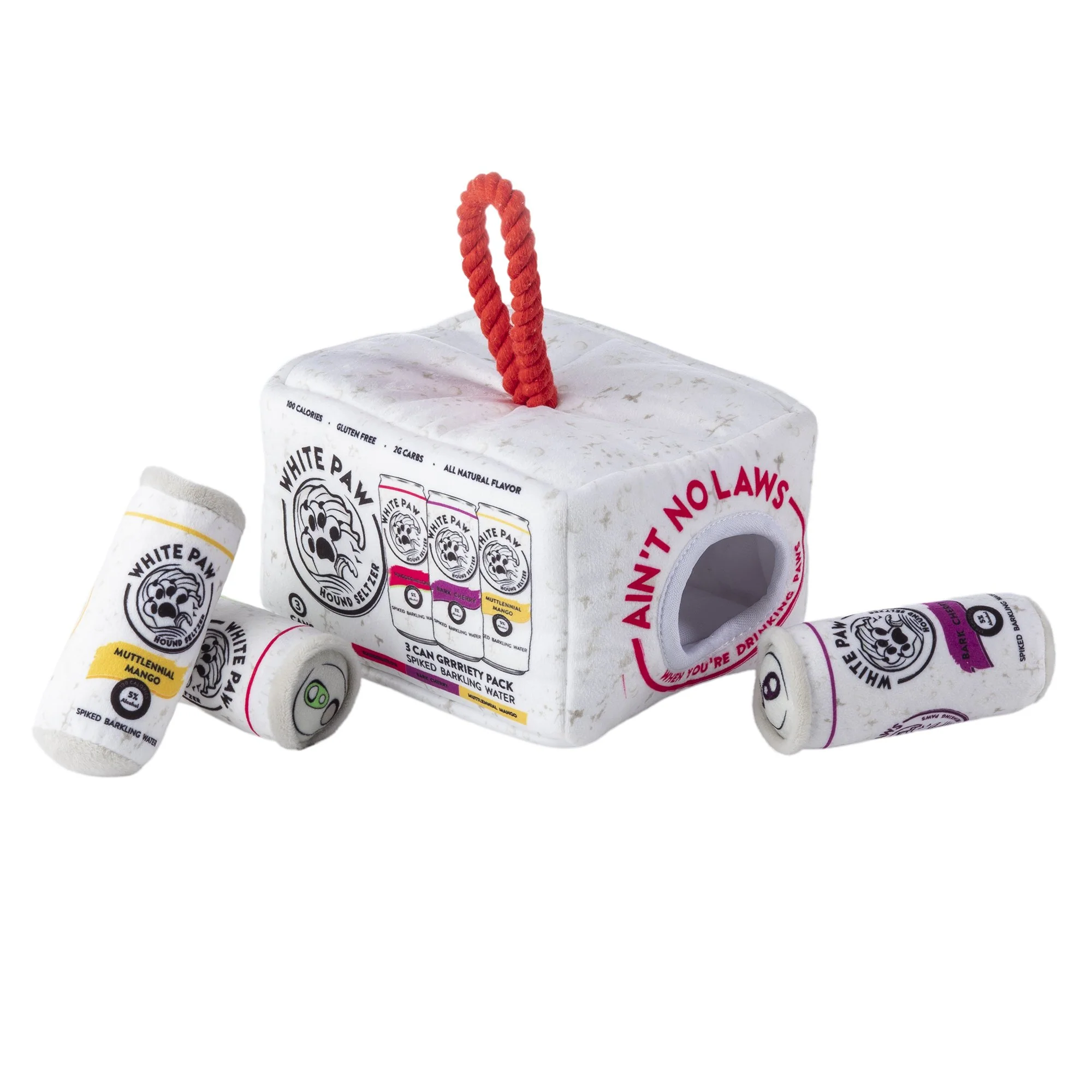 White Paw Plush Activity Toy in Grrriety Pack - Image 2