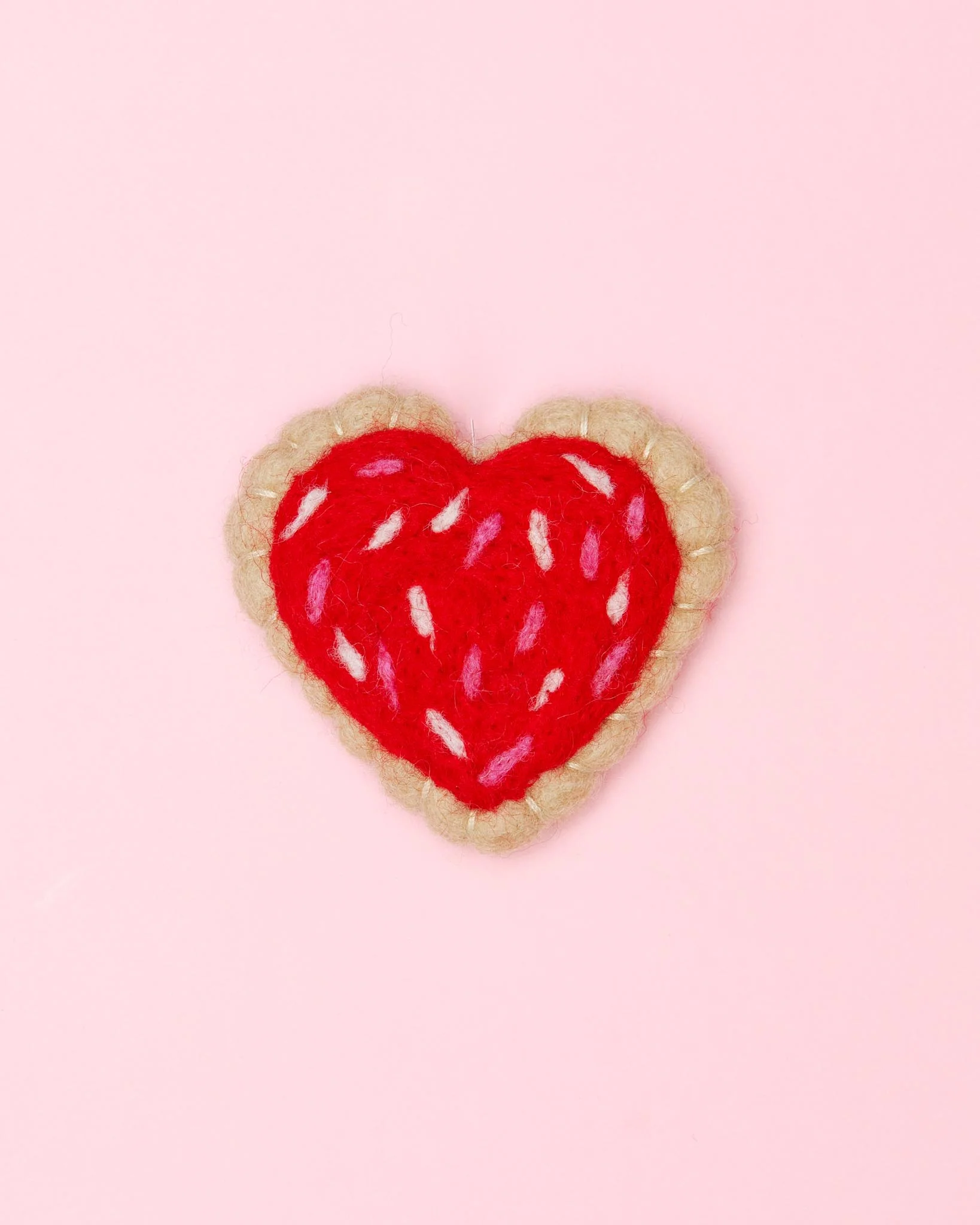 Heart Cookie Wool Cat Toy