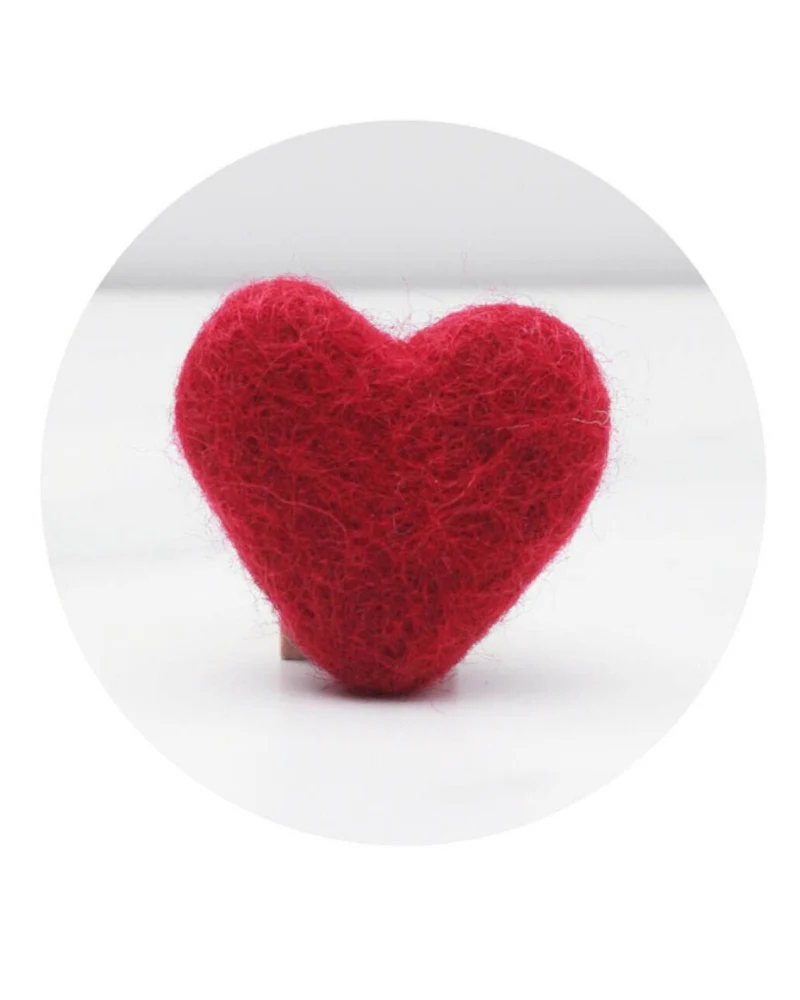 Heart Dog Collar Accessory in Red (Made in the USA) - Image 4