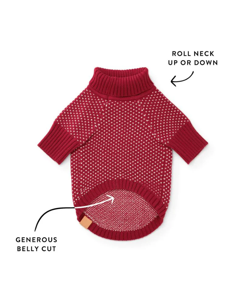 Heart Stitch Turtleneck Dog Sweater (FINAL SALE) - Image 9