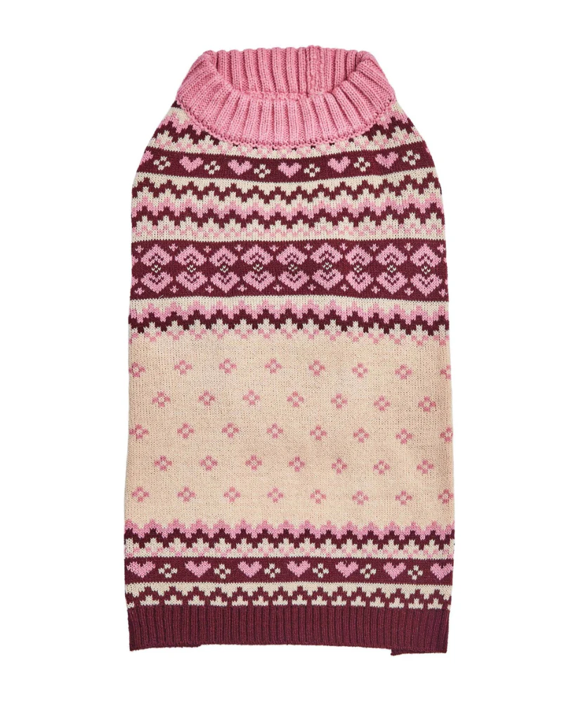Hearts Fair Isle Dog Turtleneck Sweater (FINAL SALE) - Image 5