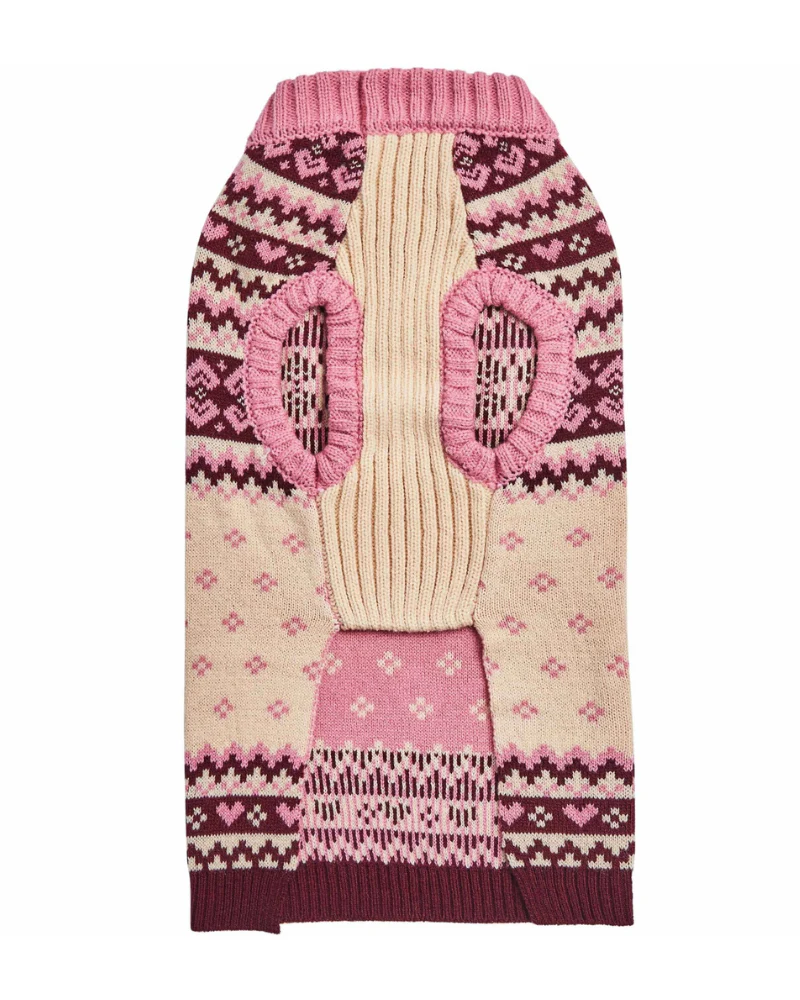 Hearts Fair Isle Dog Turtleneck Sweater (FINAL SALE) - Image 6
