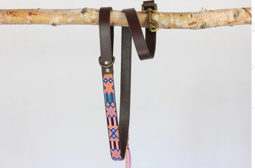 HEKA PET | Coral Woven Leather Leash - Image 3