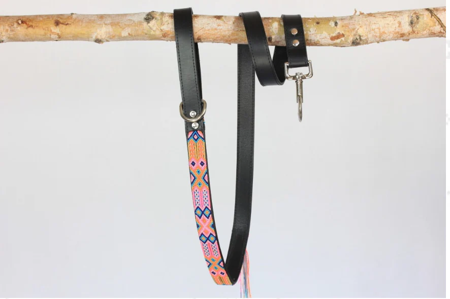 HEKA PET | Coral Woven Leather Leash - Image 4