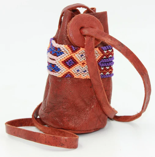 Leather Poop Bag Holder in Tan