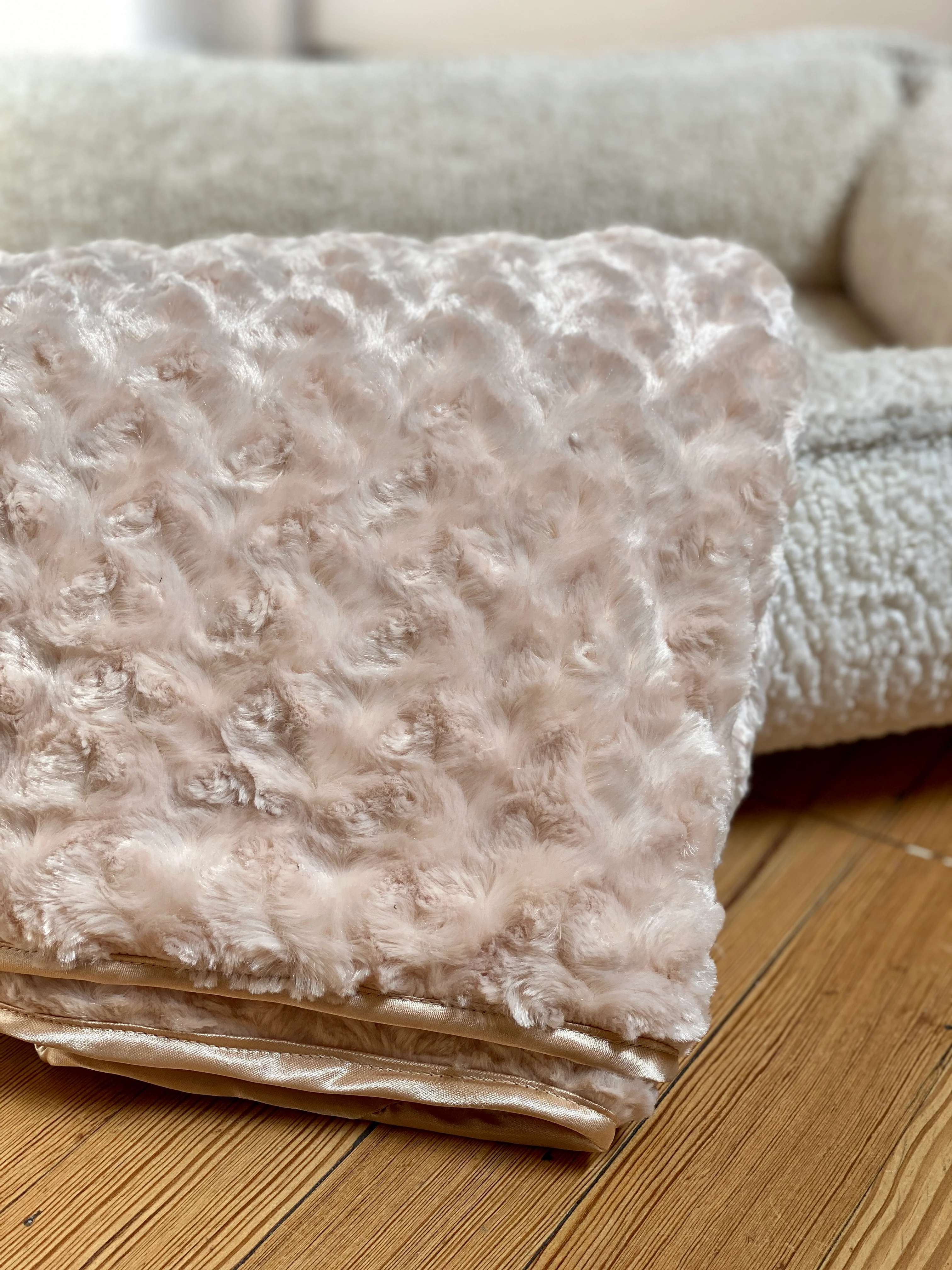 Rosebud Dog Blanket in Tan (Made in the USA) - Image 3