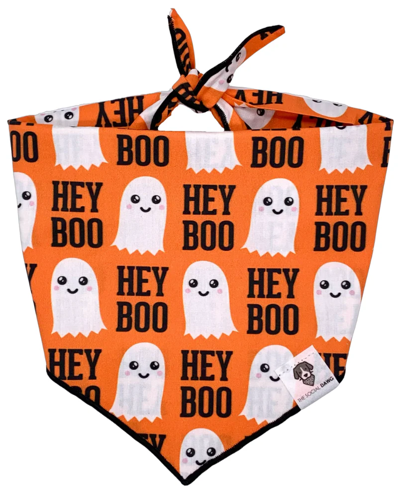 Hey Boo Halloween Dog Bandana<br>(Made in the USA) - Image 2