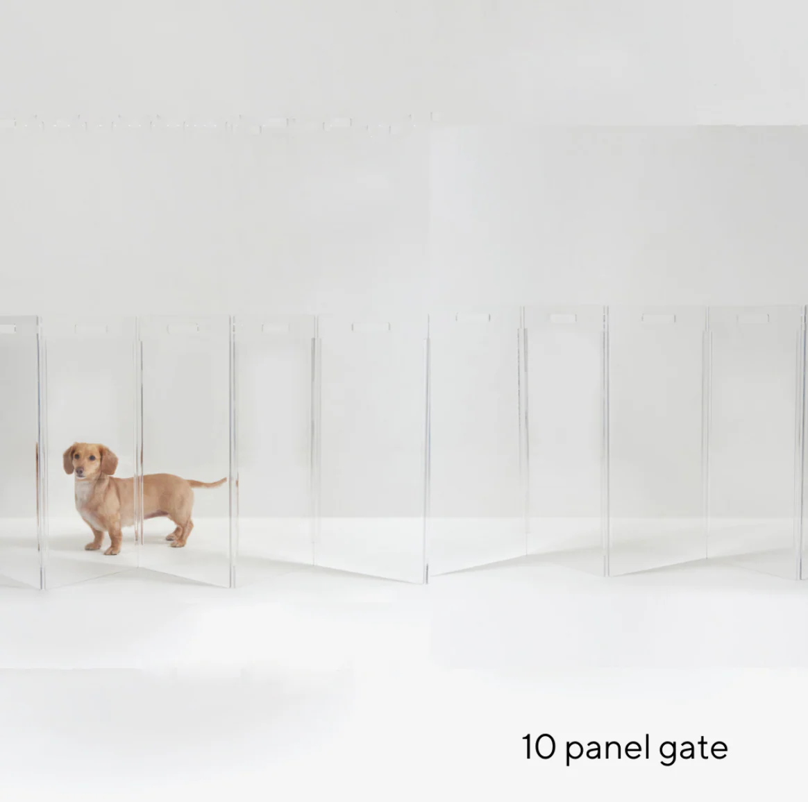 Clear Lucite Freestanding Zig-Zag Pet Gate (Made in the USA) (Direct-Ship) - Image 11