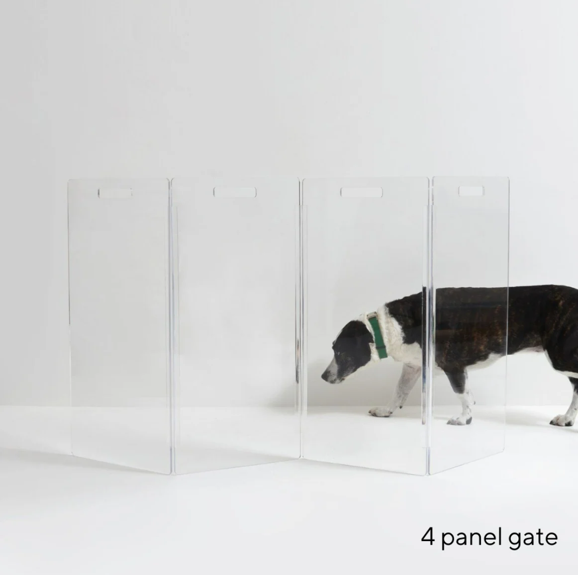 Clear Lucite Freestanding Zig-Zag Pet Gate (Made in the USA) (Direct-Ship) - Image 8