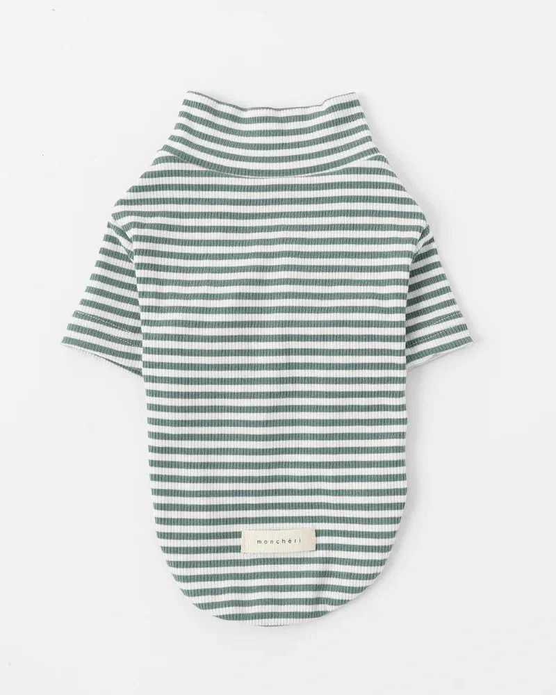 High Neck Striped Dog Shirt - Image 2