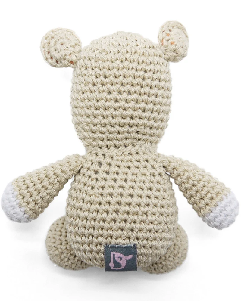 Hippo Squeaky Knit Dog Toy - Image 5