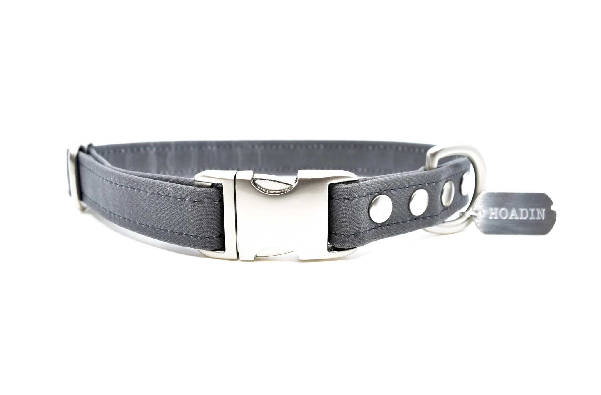 Waxed Canvas Collar in Charcoal (FINAL SALE)