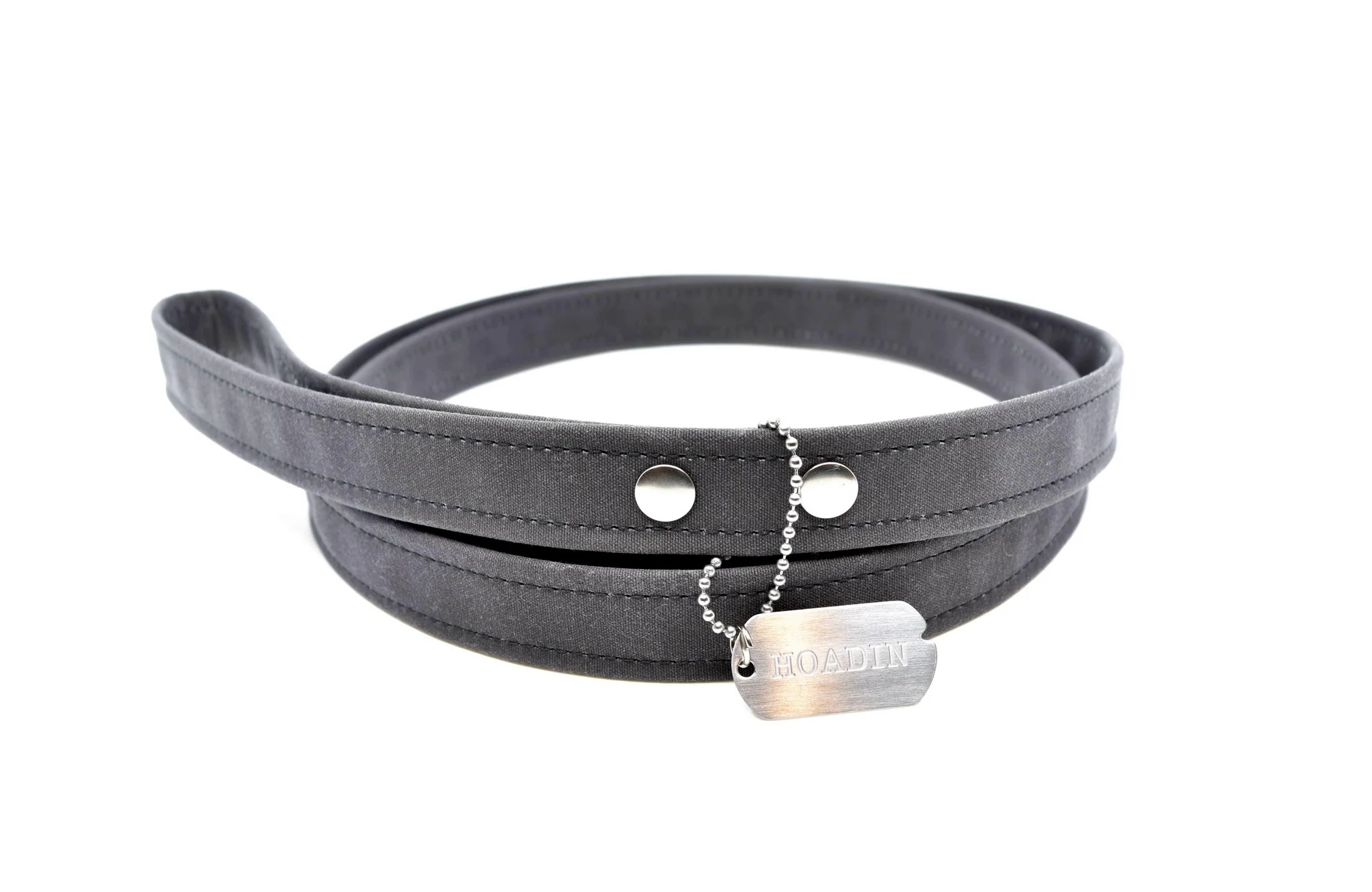 Waxed Canvas Leash in Charcoal (FINAL SALE)
