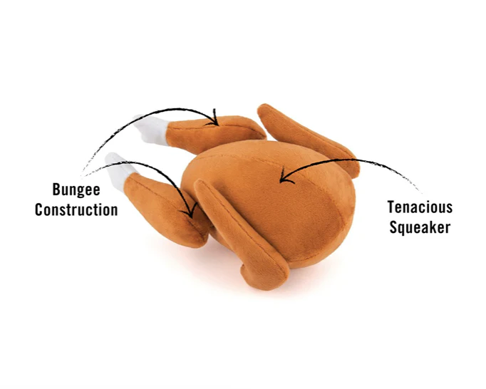 Plush Squeaky Turkey Dog Toy - Image 3