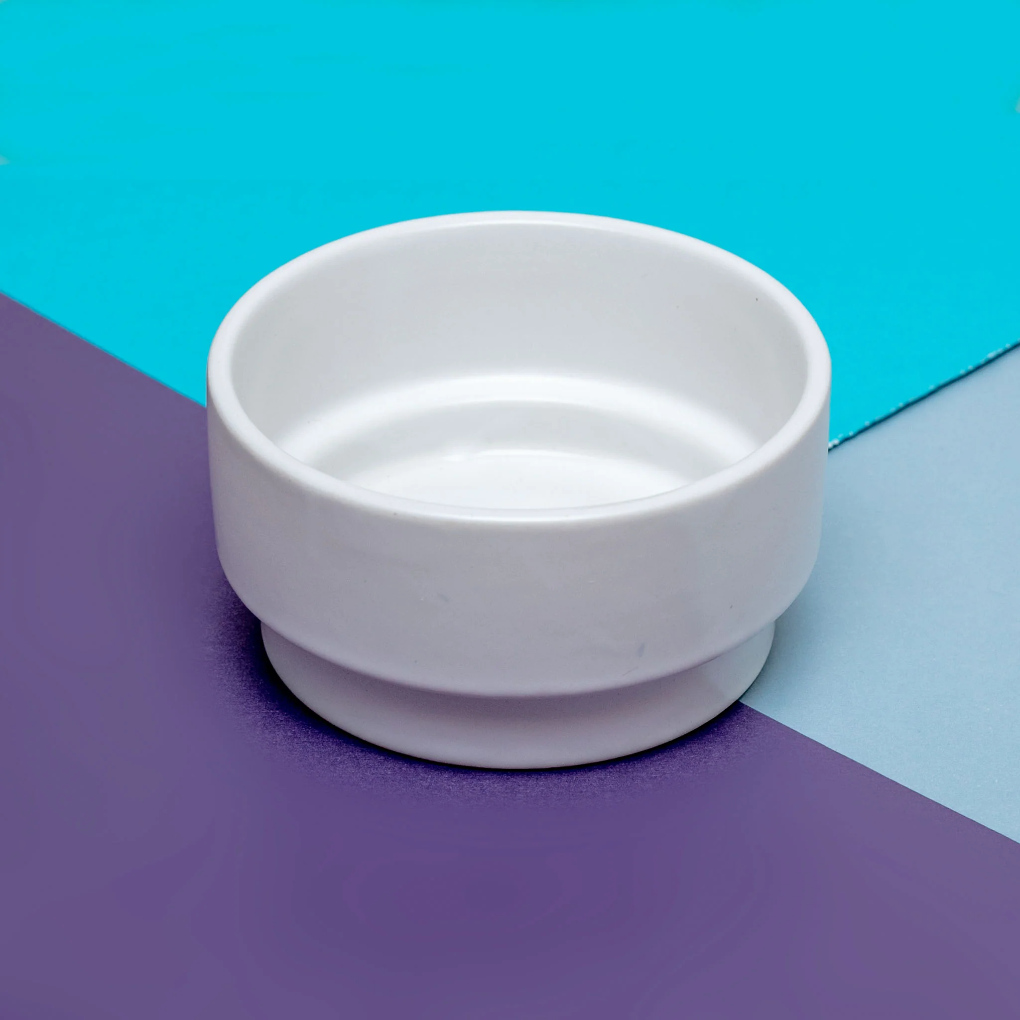 Stackable Ceramic Tiny Dog Bowl in White << FINAL SALE >> - Image 2