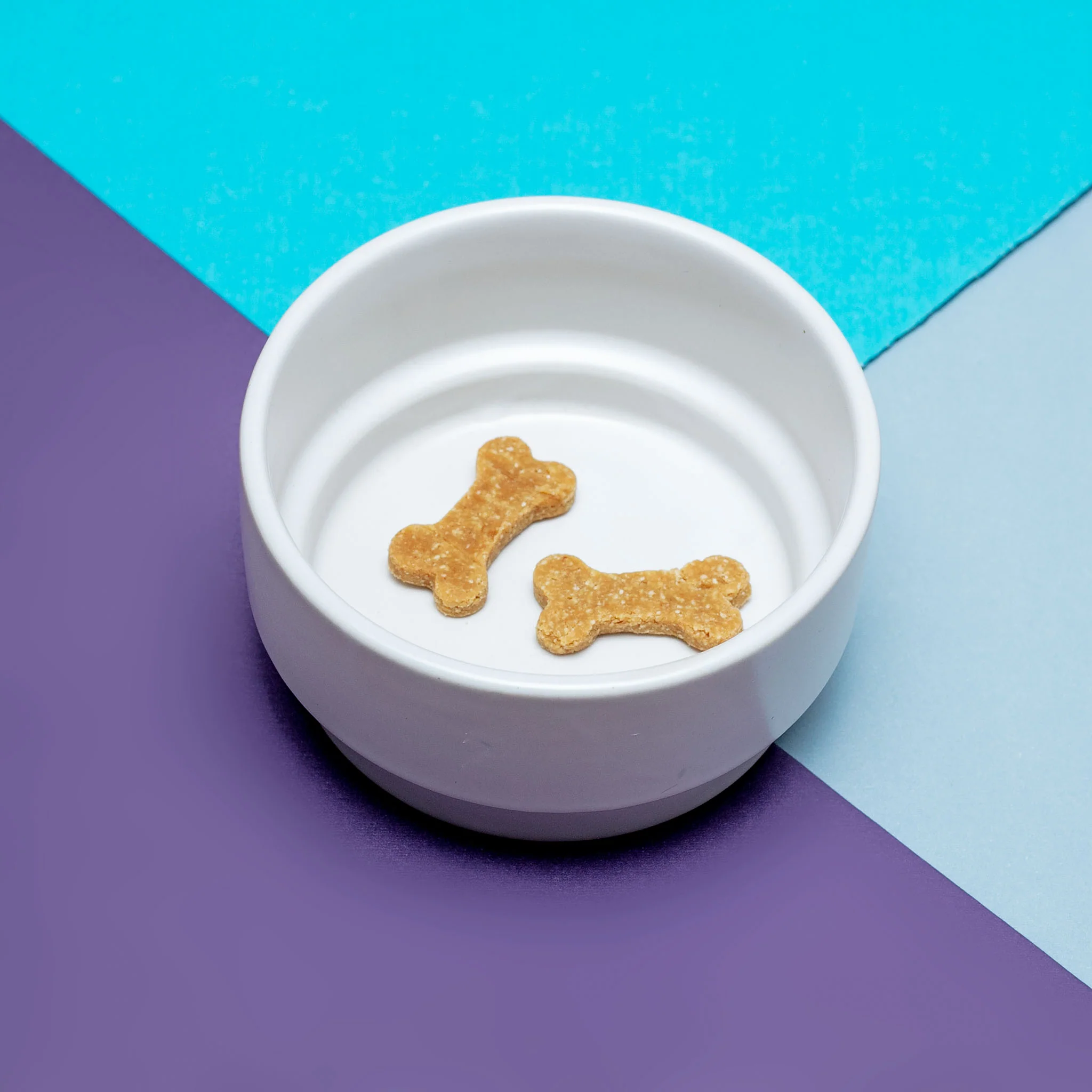 Stackable Ceramic Tiny Dog Bowl in White << FINAL SALE >> - Image 3